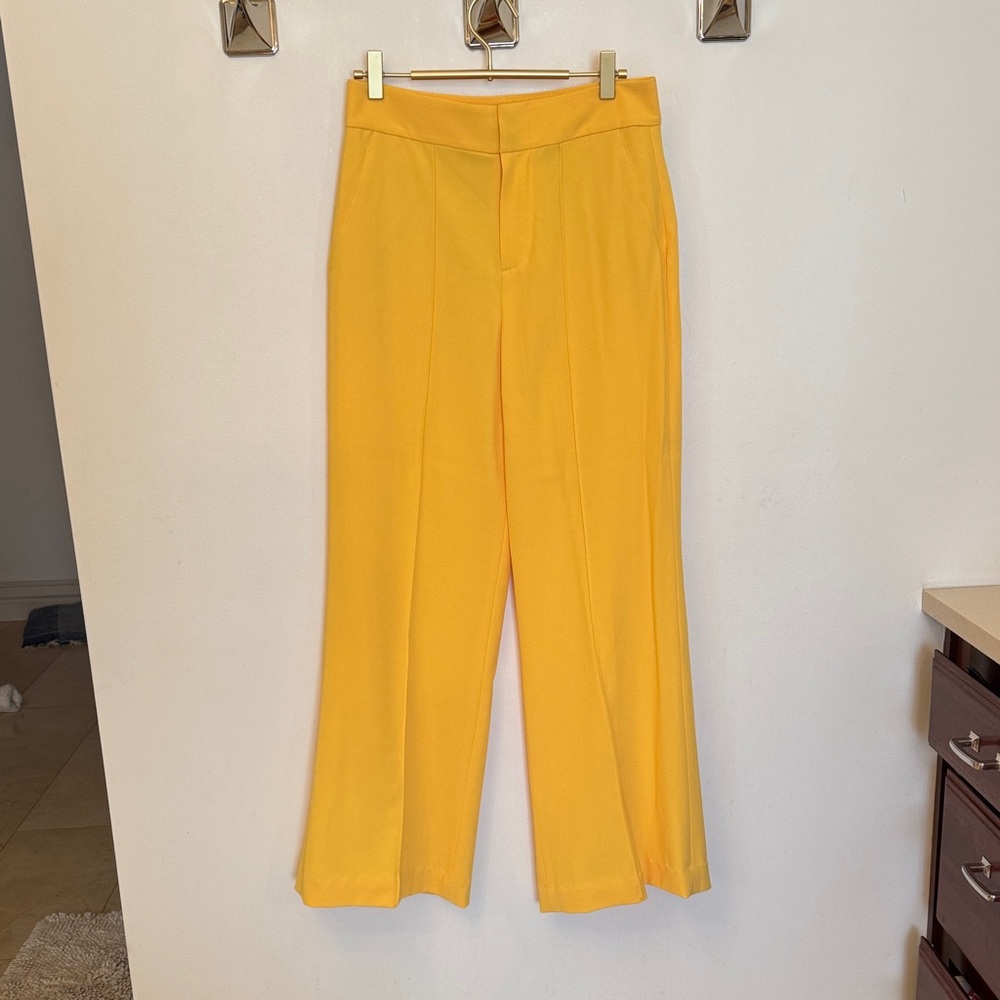 Alice + Olivia Dylan Sunny Yellow Trousers size 4 - Picture 3 of 11